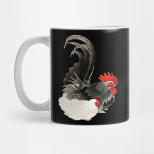 Painted Rooster and Hen Mug